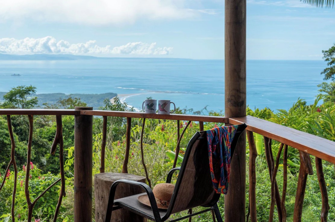 Morning coffee with ocean view